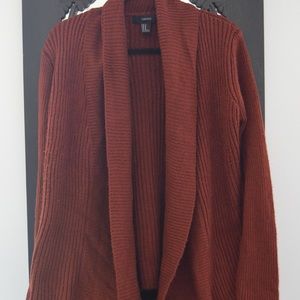 burgundy cardigan